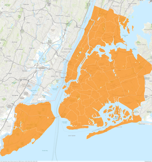 screenshot of the geoda.nyc dataset on a map